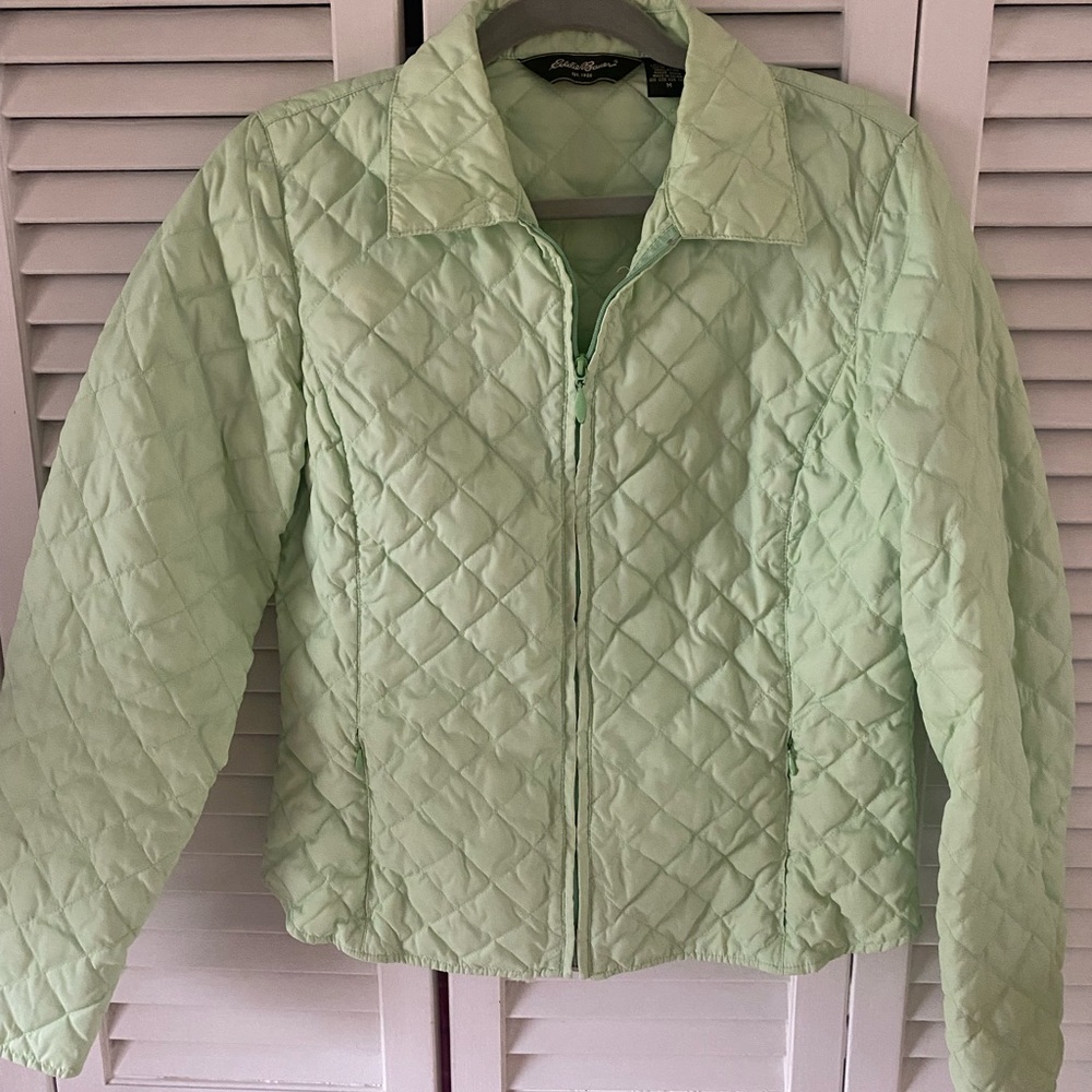 Eddie Bauer Mint Quilted Puffer Jacket